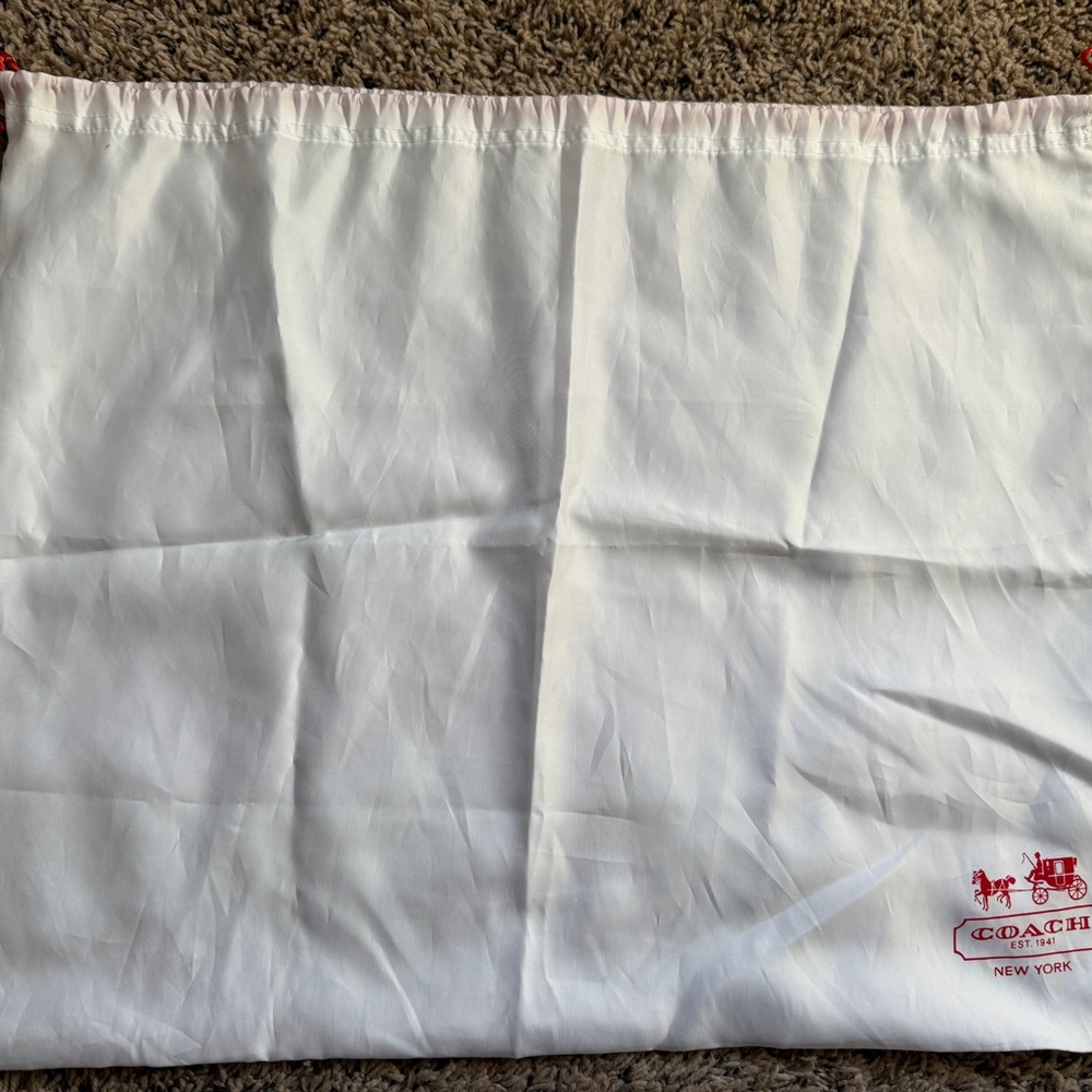 Coach White Dust Bag